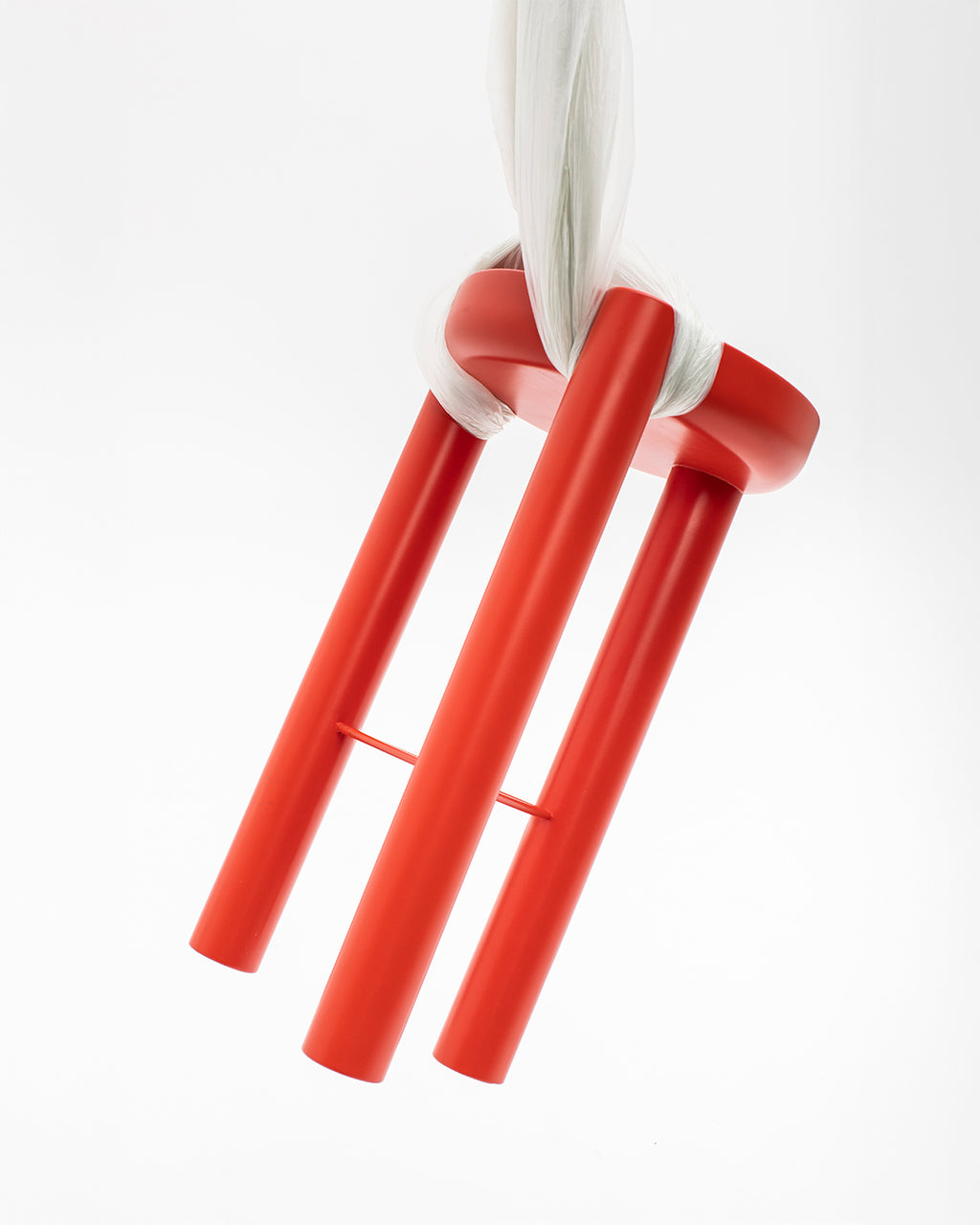 Pillar Bar Stool Red by YET Design Studio